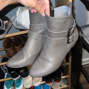 Gray booties